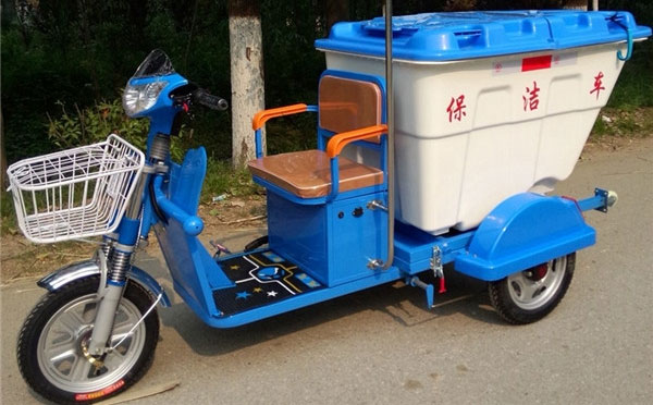 贺兰电动三轮保洁车DG3500B500L塑料桶